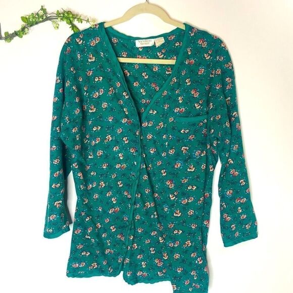 Victoria’s Secret Vintage Gold Label PJ Top Floral - Picture 1 of 6